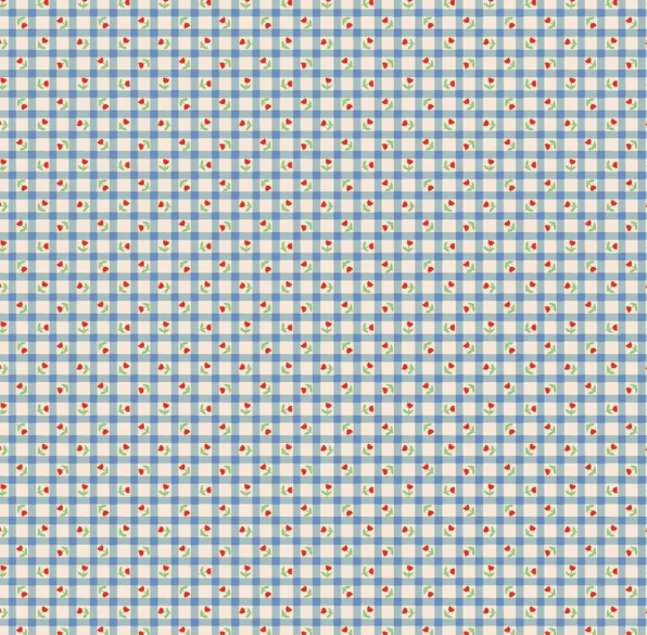 Fabric - Bluebells & Buttercups - Tulip Kisses Periwinkle