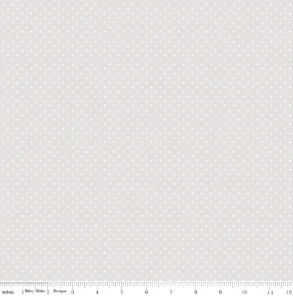 Riley Blake - Elegant Essentials Polka Dot White Pearl
