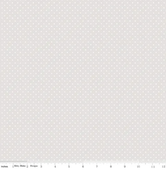 Riley Blake - Elegant Essentials Polka Dot White Pearl