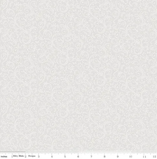 Riley Blake - Elegant Essentials Scroll White Pearl