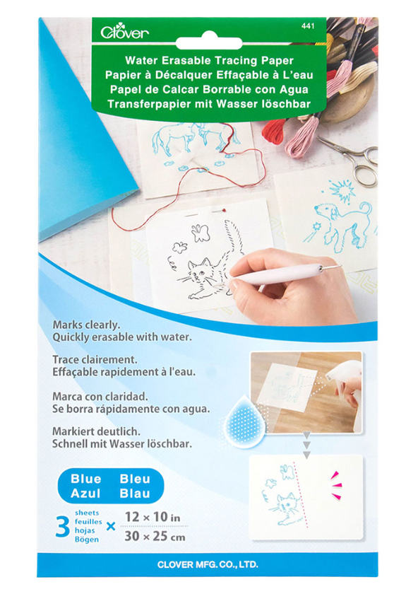 Clover - Water Erasable Tracing Paper (Blue)