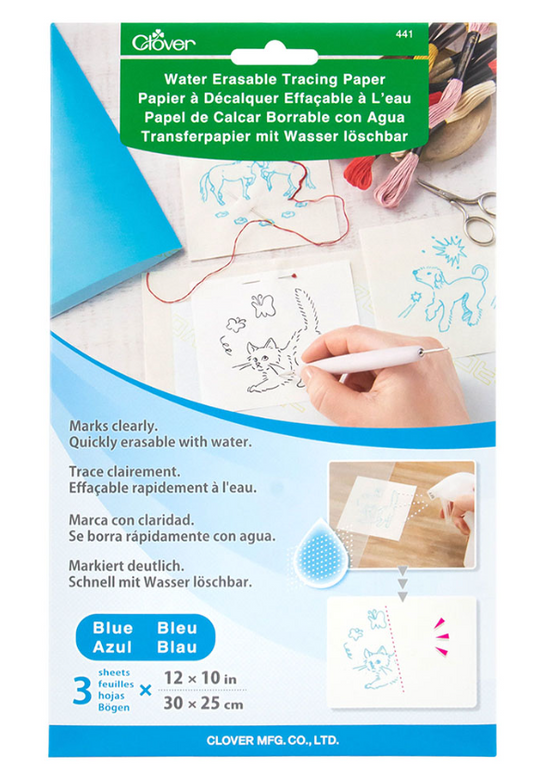 Clover - Water Erasable Tracing Paper (Blue)