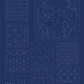 Panel~ Fauna Sashiko & Stitchery Panel DV4096 Navy