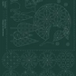 Panel~ Christmas Sashiko & Stitchery Panel DV4083 Green