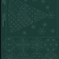 Panel~ Christmas Sashiko & Stitchery Panel DV4083 Green