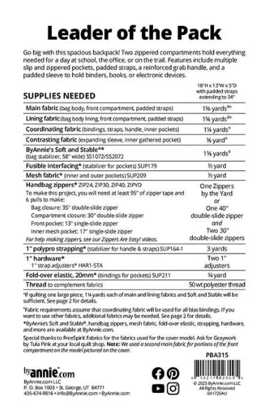 Pattern- Leader of the Pack