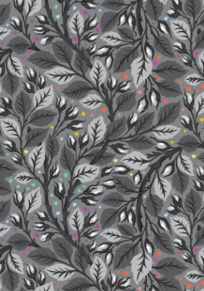 Tula Pink 108"  Wide Back ~ Graywork -  Nip in the Bud