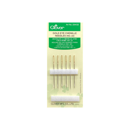 Clover Gold Eye Chenille Needles Size 22