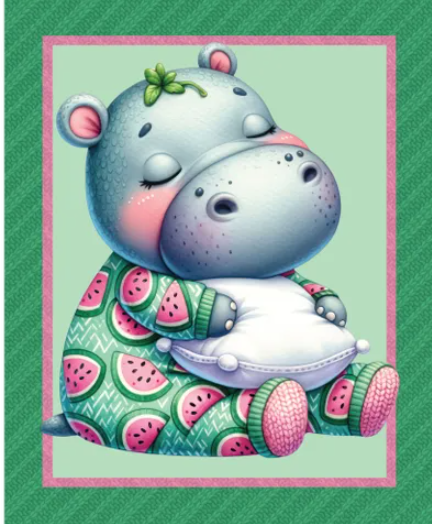 Panel - Devonstone Collection - Bed Buds - Hippo DV6609