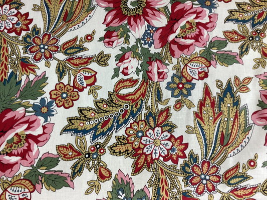 Fabric - Villa Flora #R220477 (Cream)