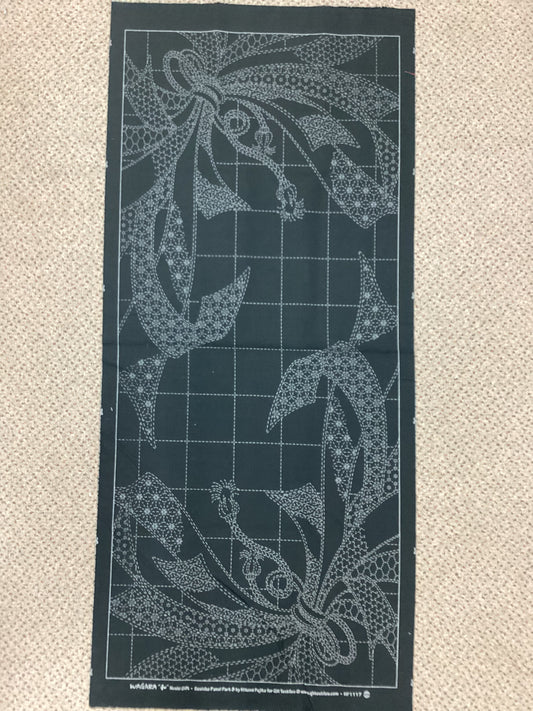 Sashiko Panel - Black Noshi