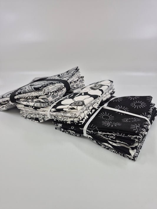 Fat 1/4 Bundles - Black and White (3, 4 & 5 pks)