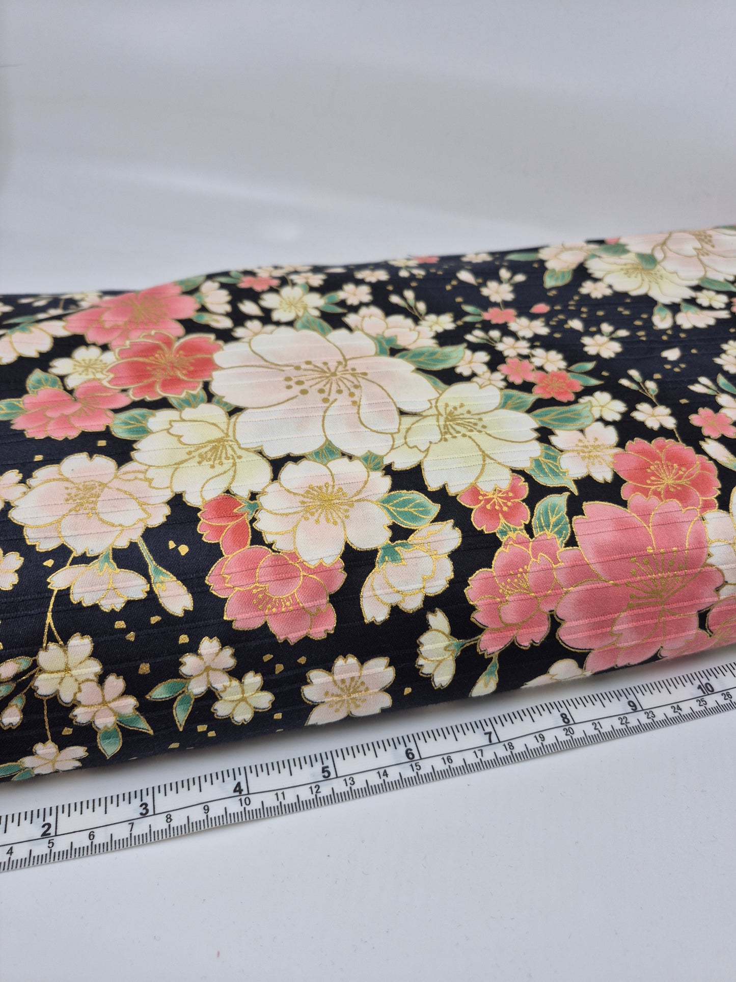 Japanese Cosmo Slub Floral AP42901 - 1E
