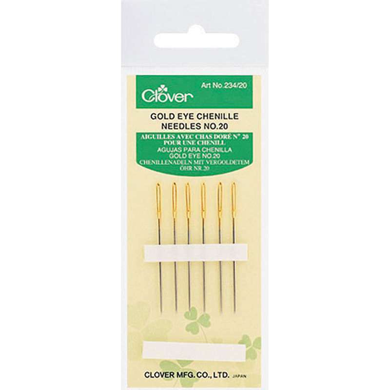 Clover Gold Eye Chenille Needles Size 20