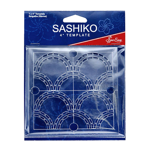 Sashiko Template 4" - Seigaiha (Waves)
