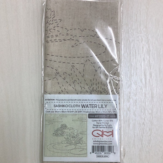 Sashiko cloth - WATER LILY