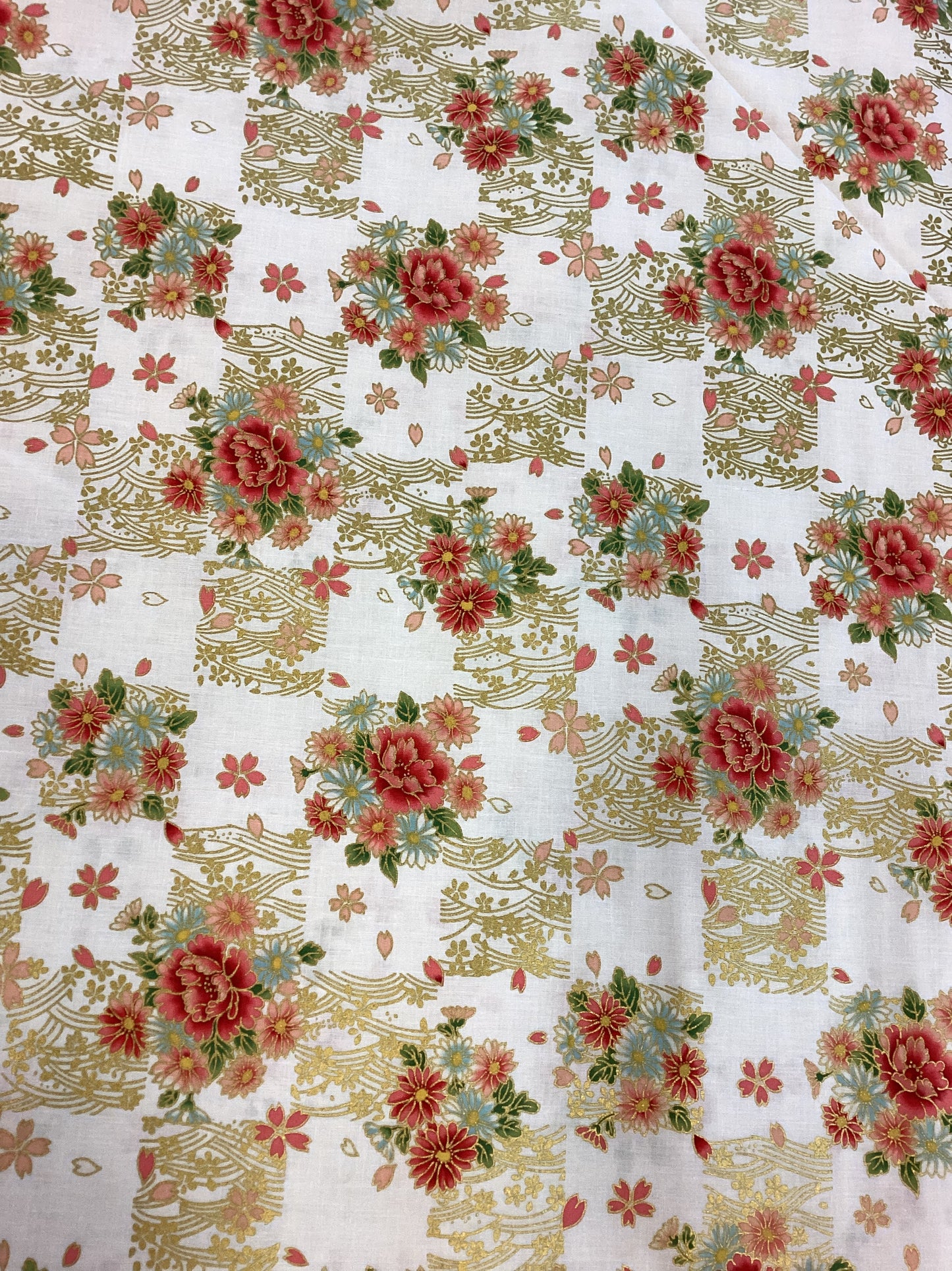Japanese Fabric - KOKKA Princess Heart (Cream)