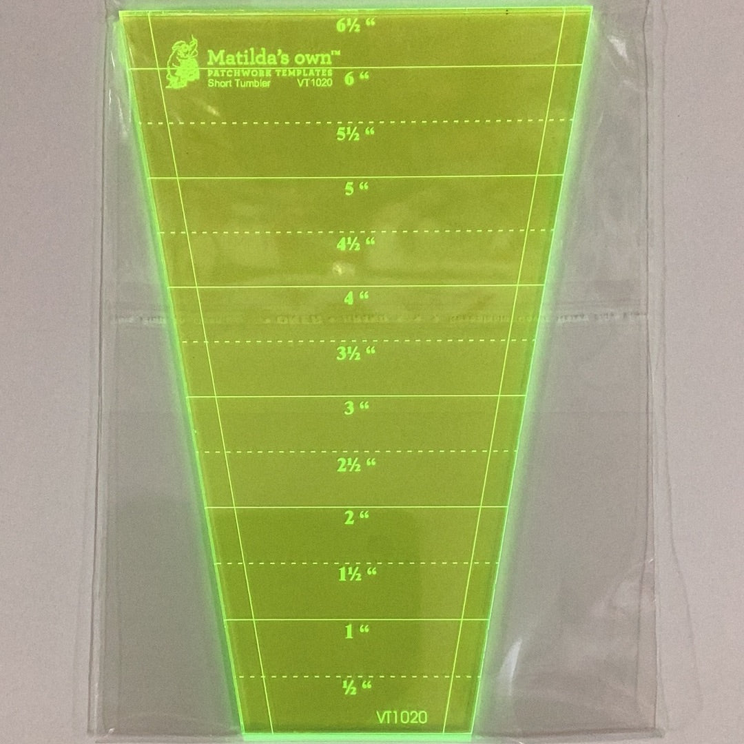 Template ruler - Short Tumbler 6 1/2” – Quilt Craft Toowoomba