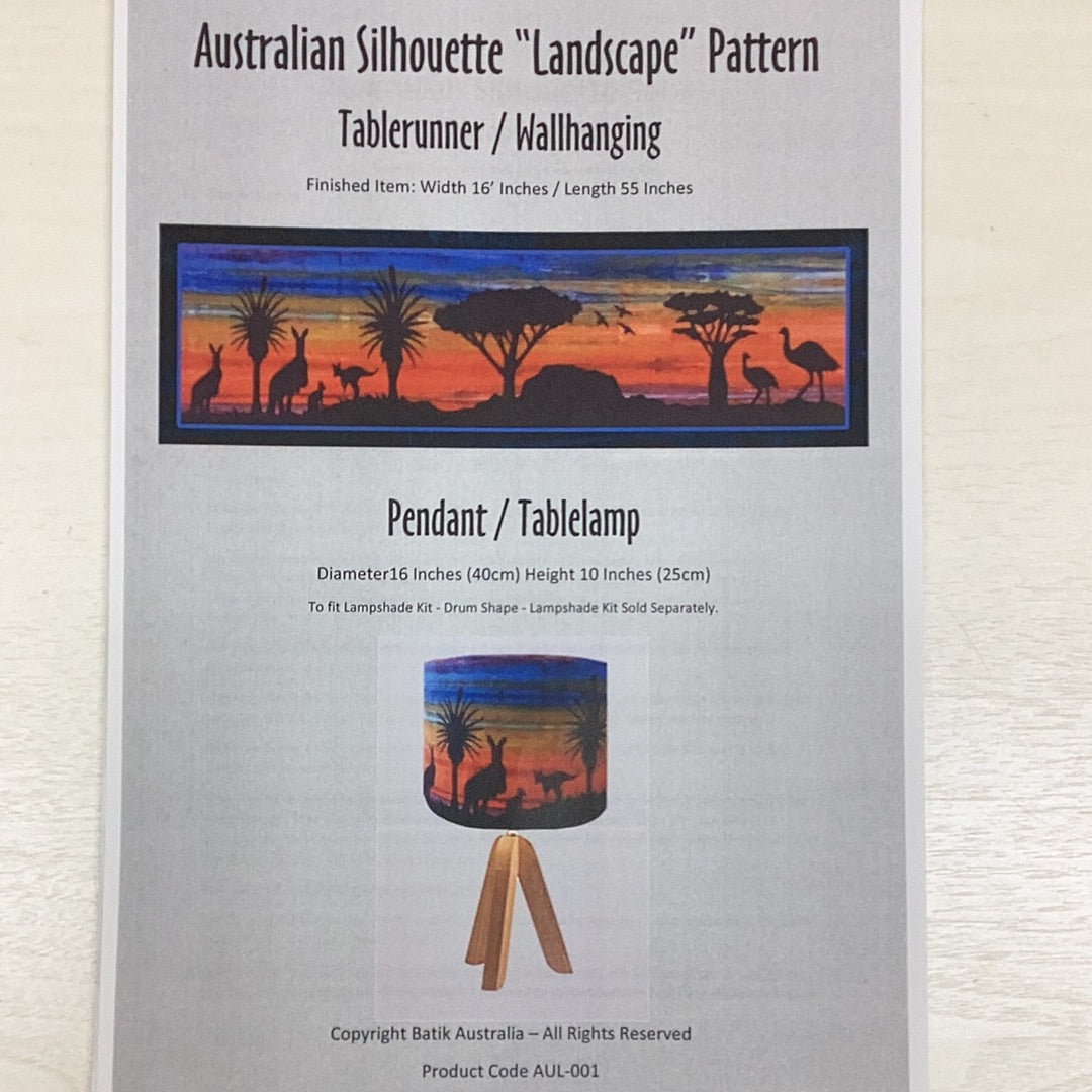 Pattern- Australian silhouette “landscape”