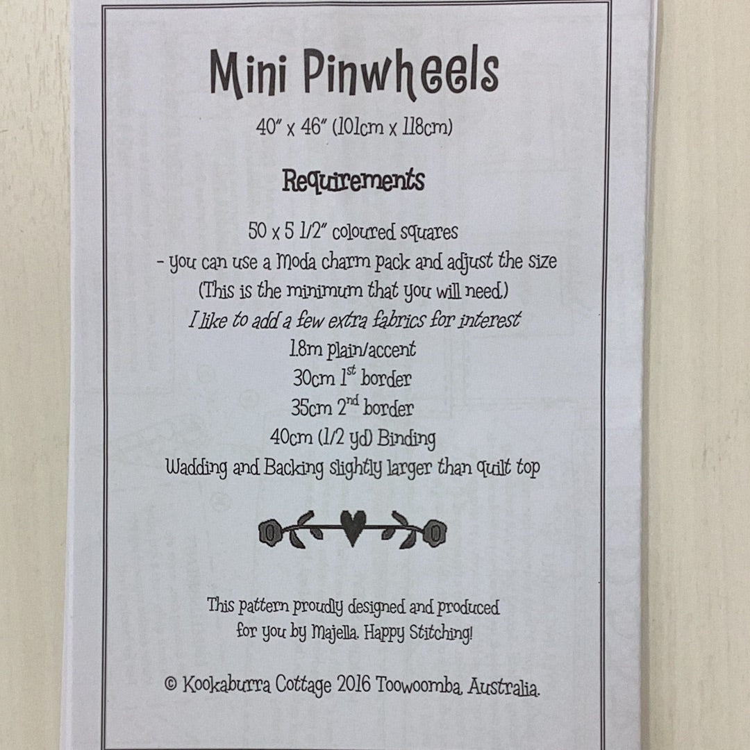 Pattern- Mini Pinwheels