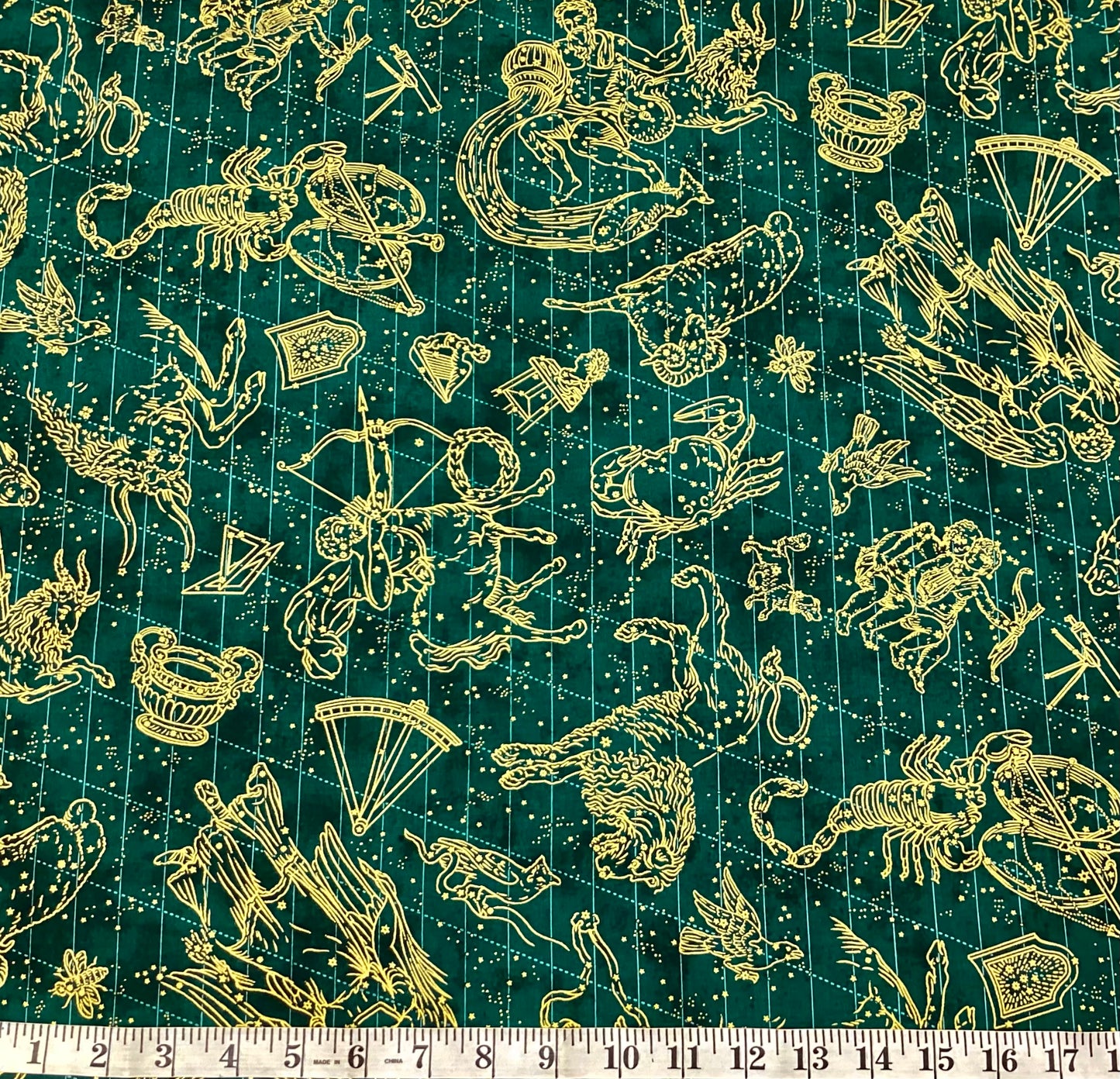 Fabric - Star Maps #21465-40 Emerald
