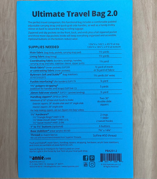 Pattern- Ultimate Travel Bag 2.0