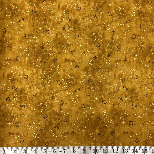 Fabric - Star Maps #21467-133 Gold