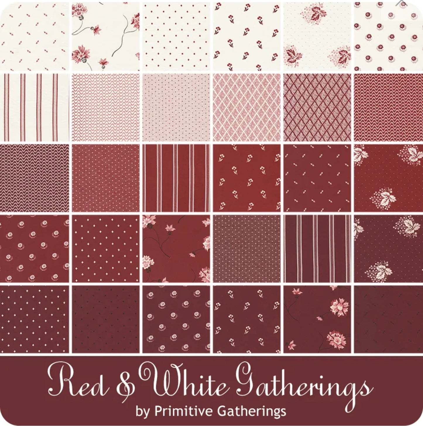 MODA - Red and White Gatherings (Layer Cake)