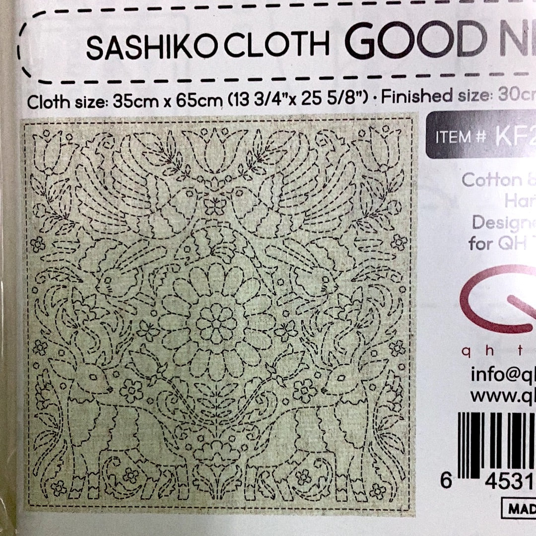 Sashiko cloth - Good News